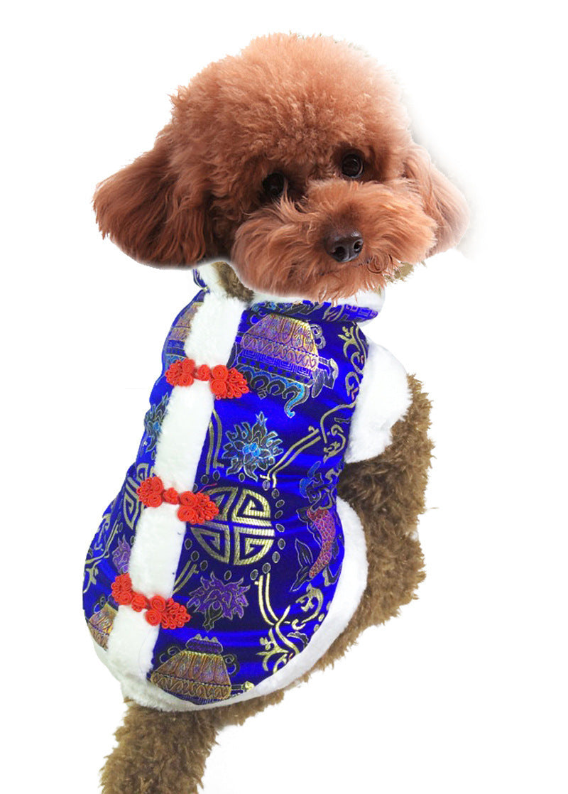 Chinese-style Pet Clothes Keep Warm In Tang Suits Every Year