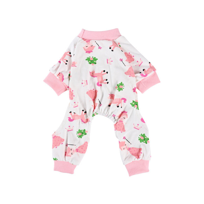 Pet Four Legged Printed Pajamas Comfortable Home Clothes