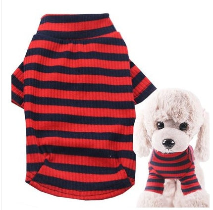 Stretch Striped Bottoming Shirt Clothes Pet Clothes Home Clothes