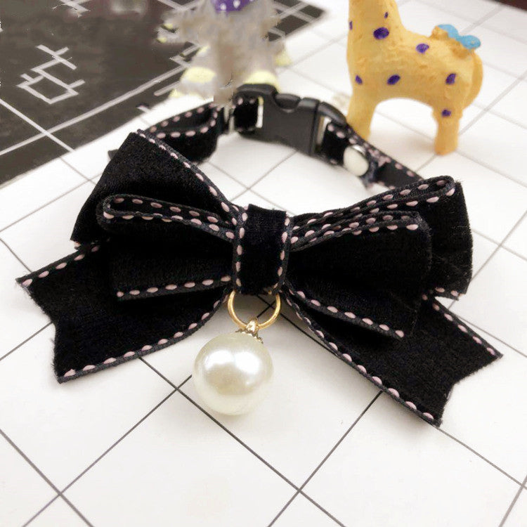 Pearl Bow Collar For Cats And Dogs