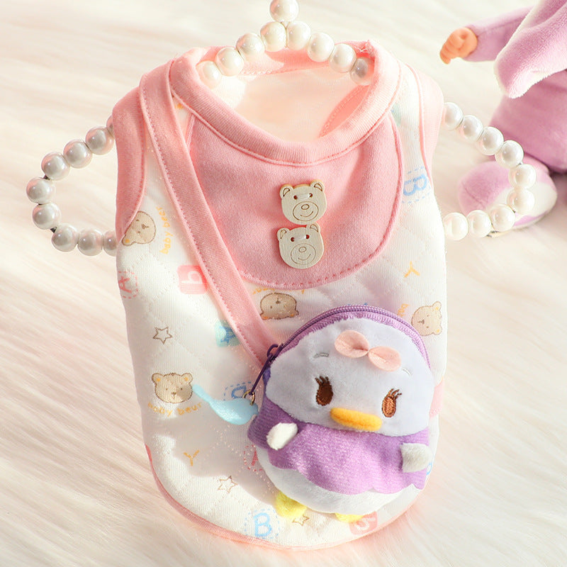 Autumn and Winter Cat Cute Backpack Cotton Vest