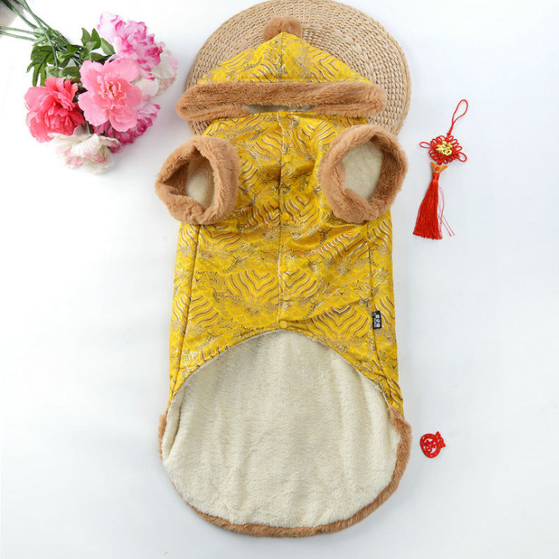 New Year's Pet Tang Suit Thick Coat For Large Dogs Chinese Style