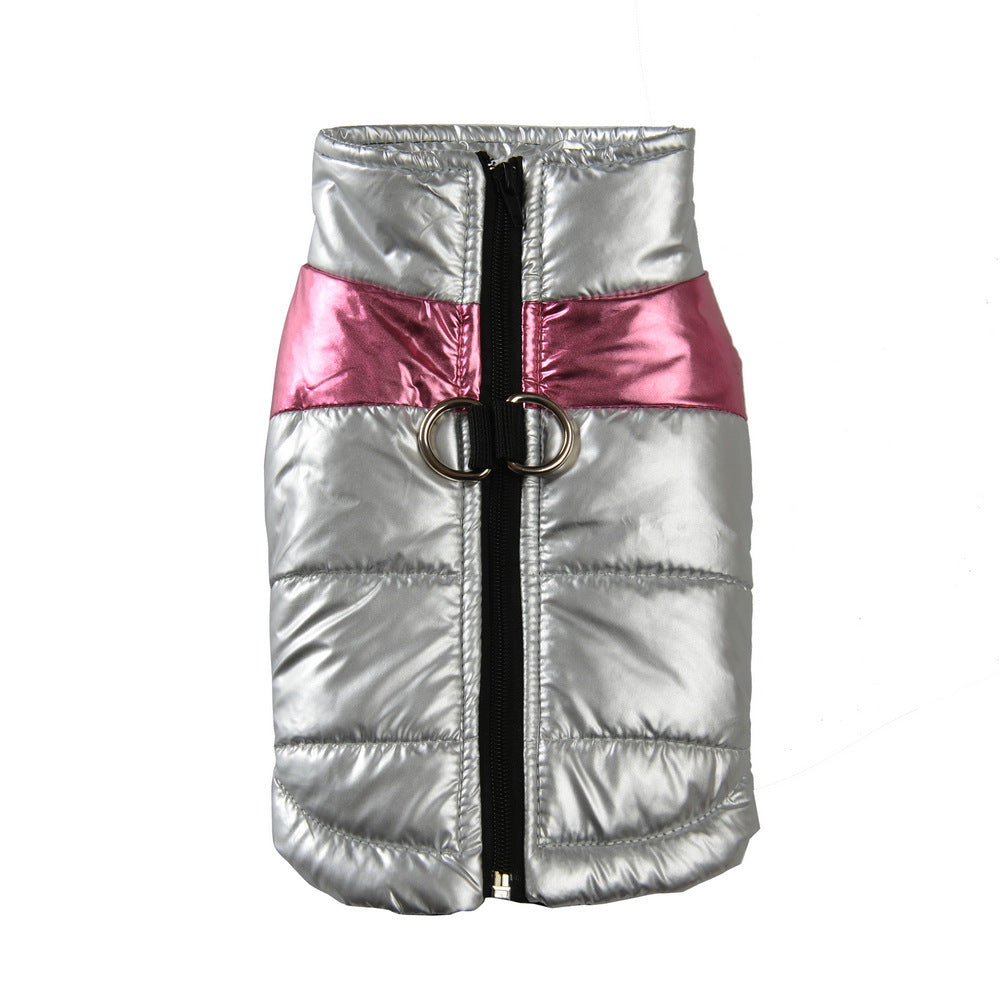 New Pet Vest Vest Glossy Dog Coat Autumn And Winter Dog Clothing Pet