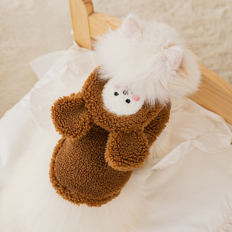 Pet ClothesLapel Hat Waistcoat Cotton-padded Small And Medium-sized Dogs Cats