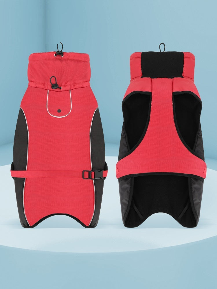 Medium And Large Dog Plush Warm Pet Diving Suit