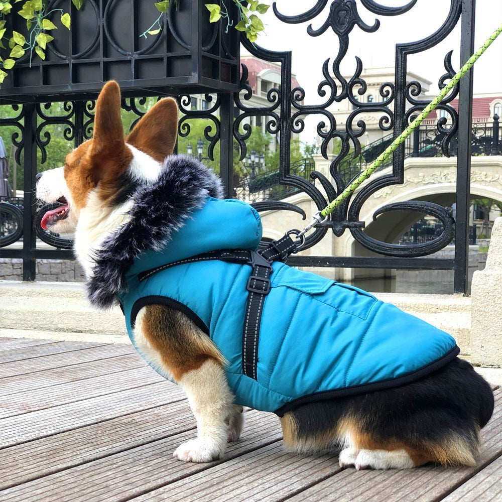 Thickened Winter Cotton Vest Warm Fur Collar