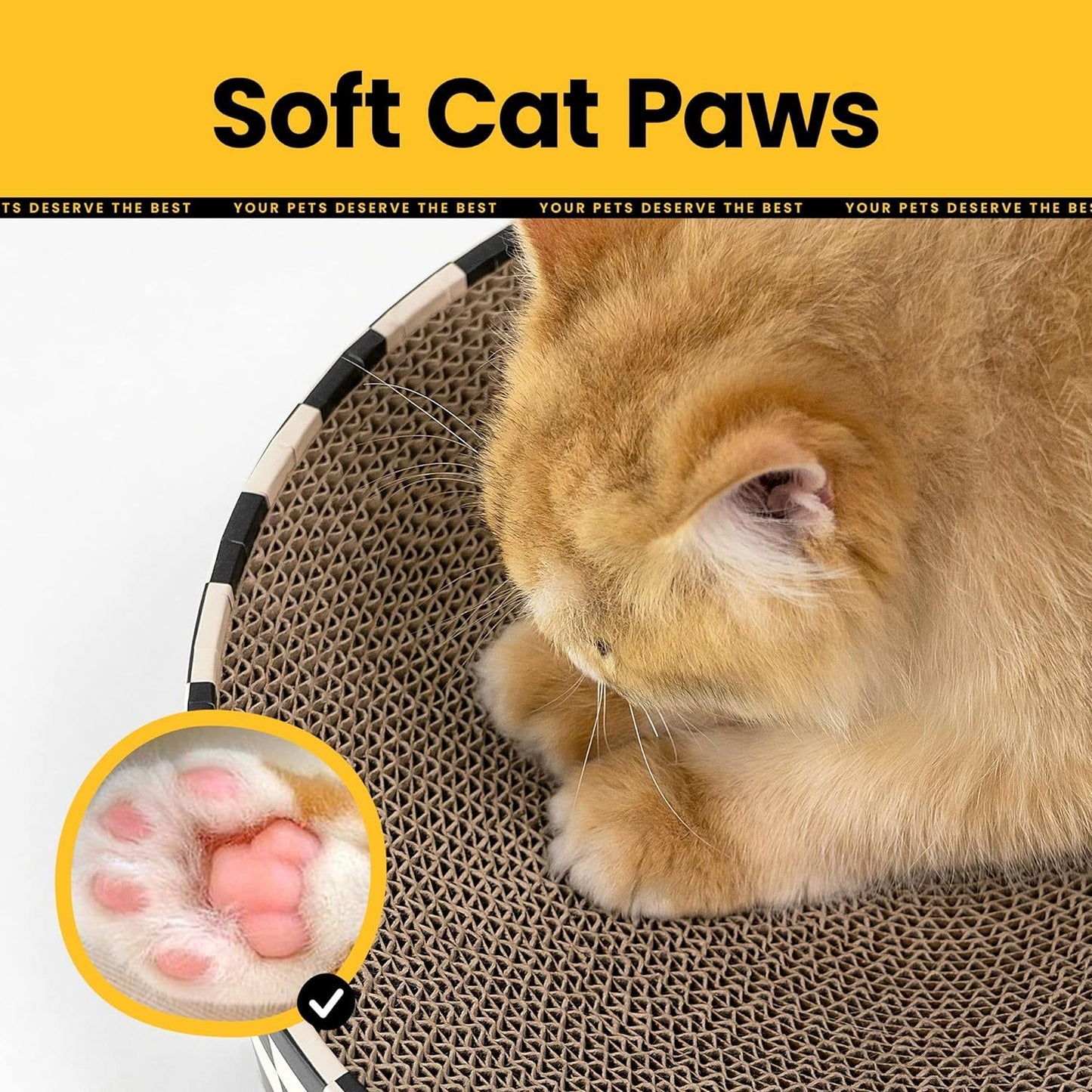 2 In 1 Cat Scratcher Cardboard Oval Cat Scratch Pad And Bowl Nest For Indoor Cats
