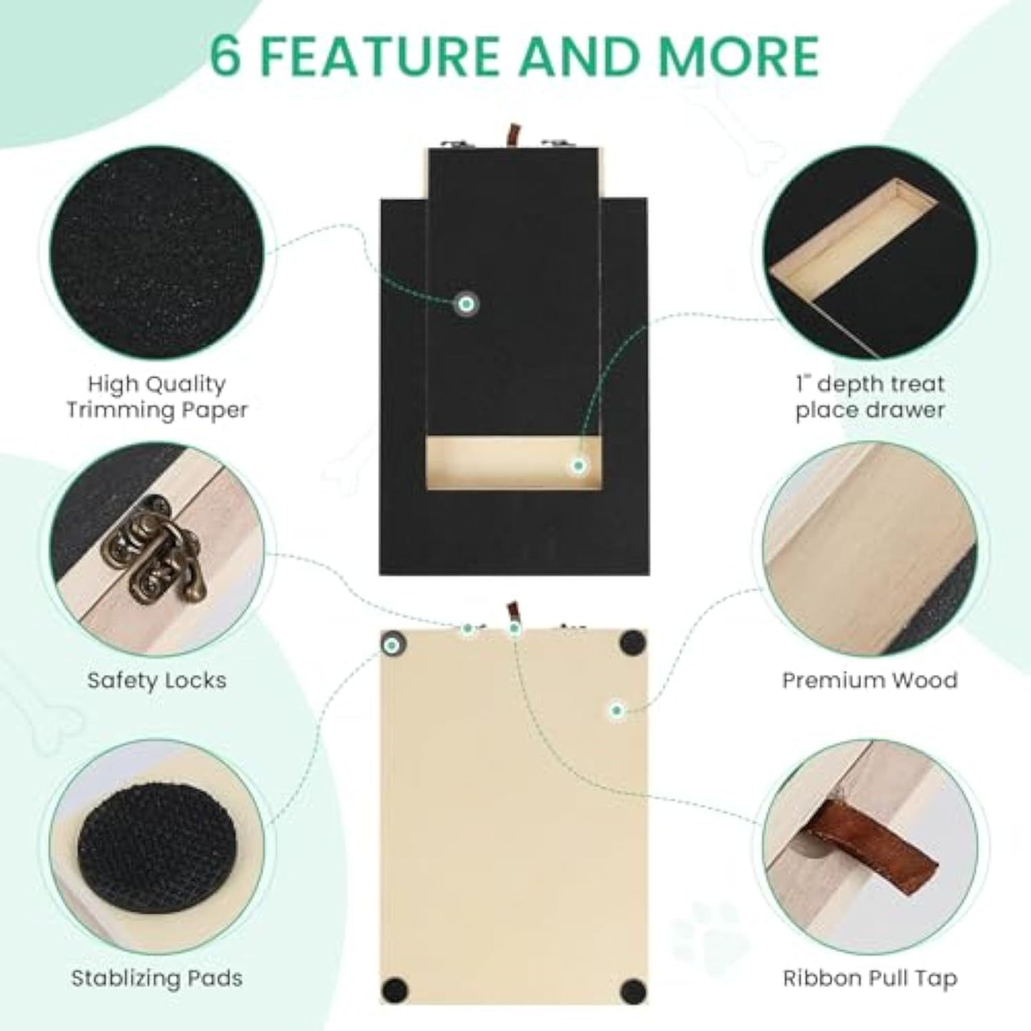 Dog Nail Scratch Board, Dog File Board Dog Nail Grinder Board Scratch Pad For Nails With Treat Box Pets Nails Trimming For All Dog Sizes
