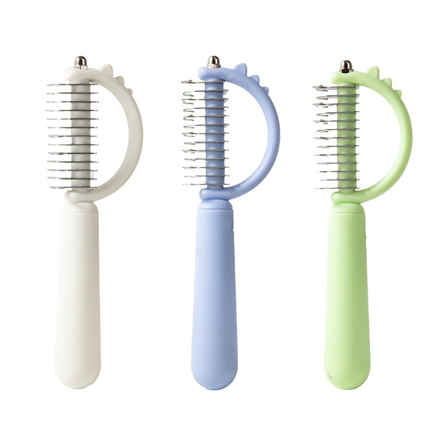 Pet Dematting Tool Double Sided Undercoat Rake Dematting Comb Dematting Comb For Dogs, Dematting Rake Detangling Dual-Sided Comb Tool For Long Curly Haired Poodle