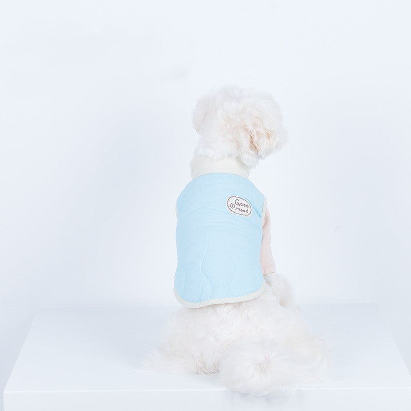Pet Warm Water Wave Quilted Cotton Vest