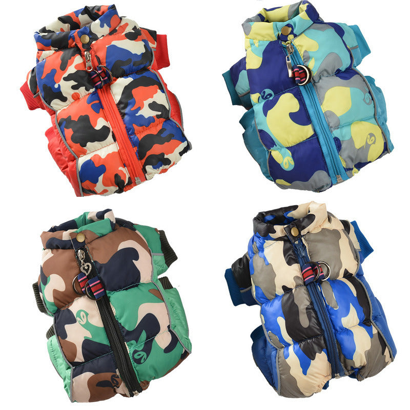 Dog camouflage cotton coat
