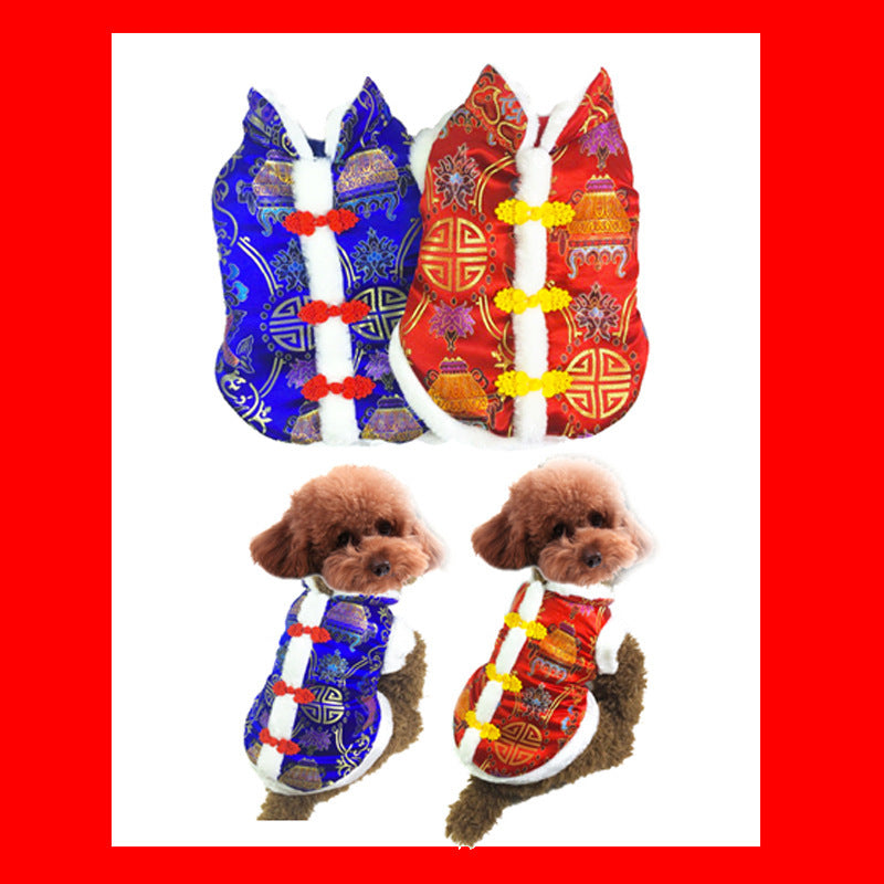 Chinese-style Pet Clothes Keep Warm In Tang Suits Every Year