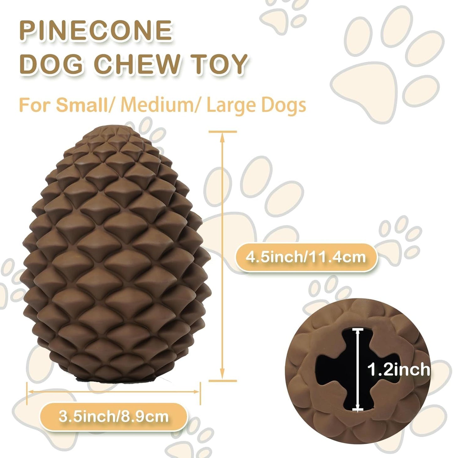 Pine Cone Tough Dog Toys For Aggressive Chewers Dog Chew Toys With Interactive Dog Treat Dispenser Indestructible Dog Toy For Medium Large Dogs Heavy Duty Dog Presents