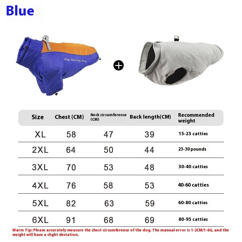 Polar Fleece Liner Dog Warm Clothing