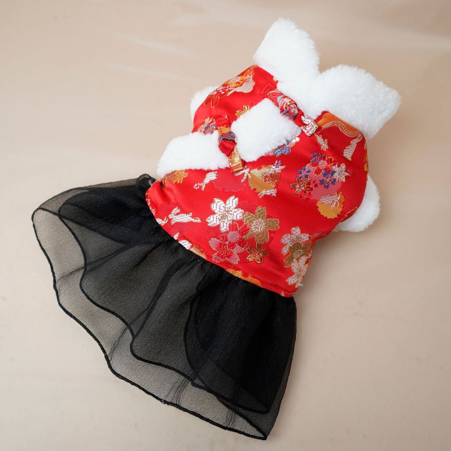 Dog New Year Festive Thick Cotton Warm Skirt