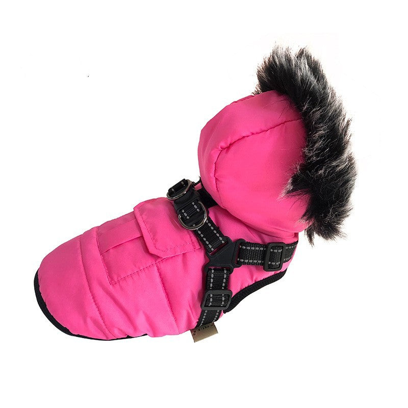 Thickened Winter Cotton Vest Warm Fur Collar