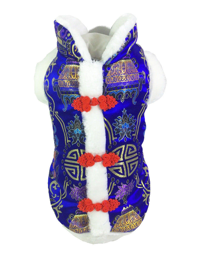 Chinese-style Pet Clothes Keep Warm In Tang Suits Every Year