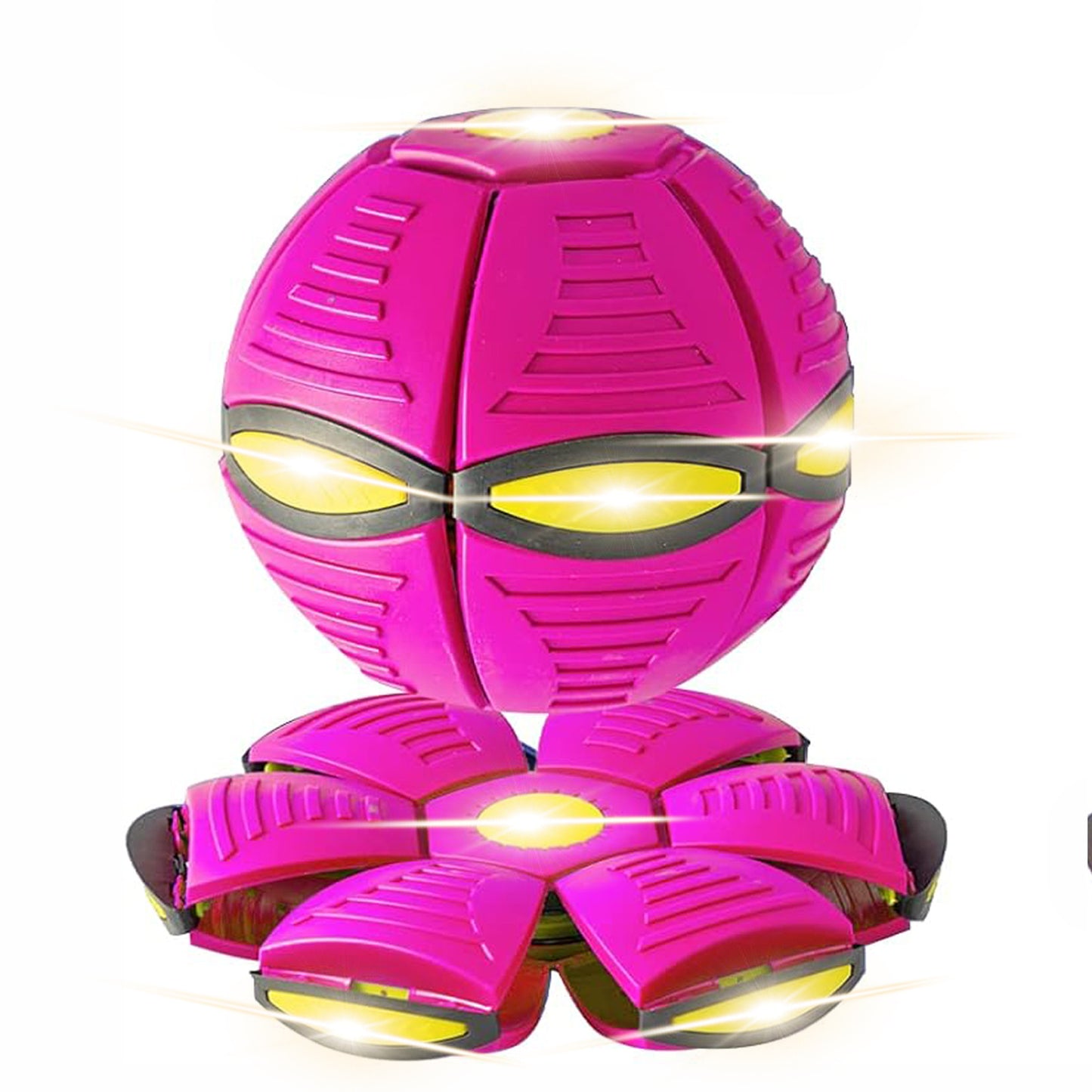 Pet Toy Flying Saucer Ball For Dogs 6 Lights Flying Saucer Ball Outdoor Yard Dog Toys Magic Stomp Magic Ball Children Toy Magic UFO Ball For Dogs Game