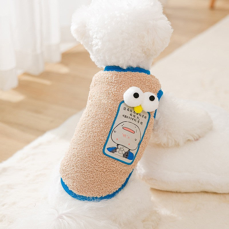 Pet ClothesLapel Hat Waistcoat Cotton-padded Small And Medium-sized Dogs Cats
