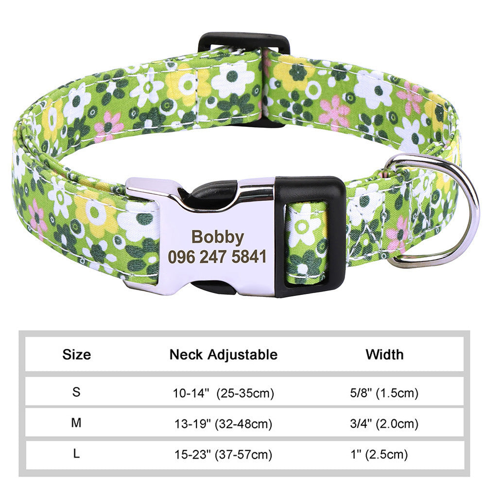 Nylon Pet Collar Personalized Customization