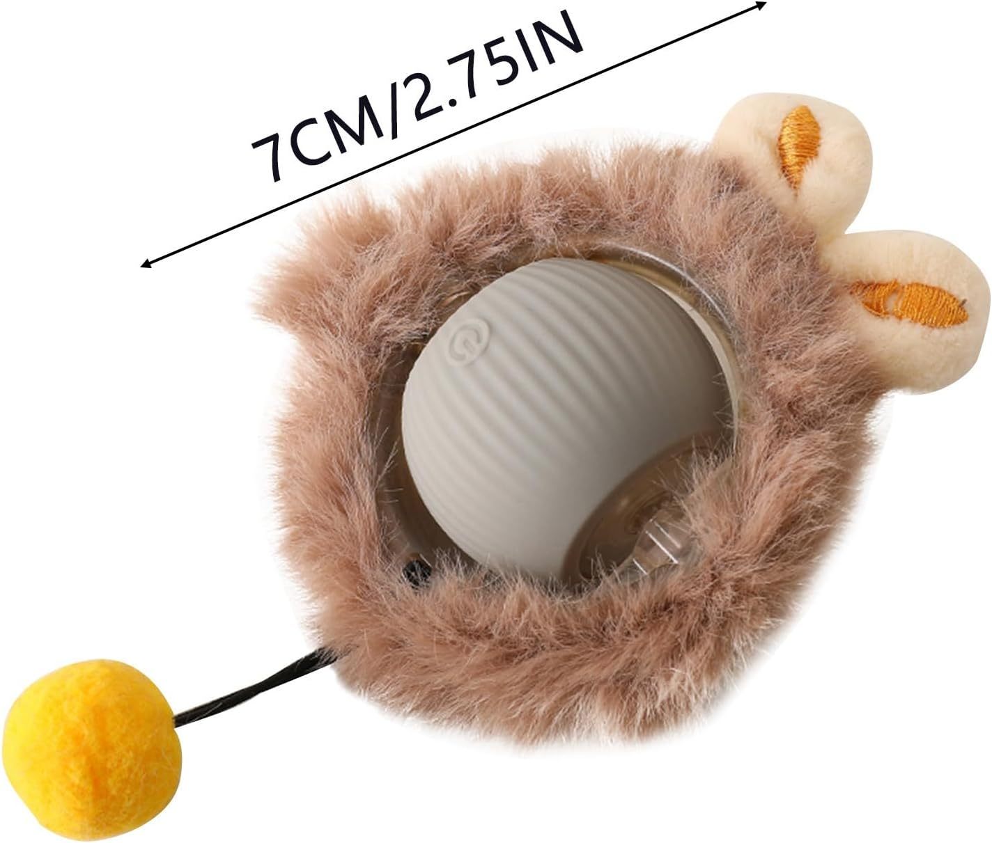 Interactive Cat Toys Rolling Ball Dog Ball Smart Automatic Rotating Rolling Ball With String, Interactive Self Moving Balls Toys For Large Small Dogs
