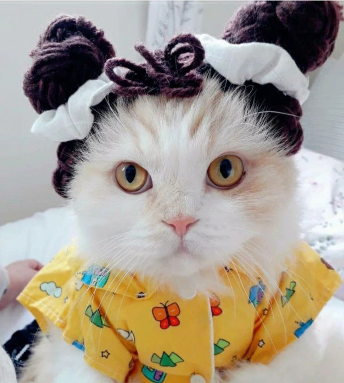 Cat Headgear Double Dough-twist Style Plaits Handmade