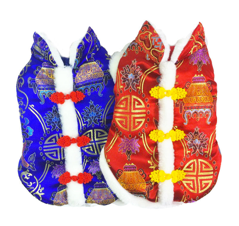 Chinese-style Pet Clothes Keep Warm In Tang Suits Every Year