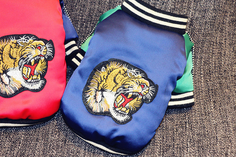 Tiger head and two legs pet clothes