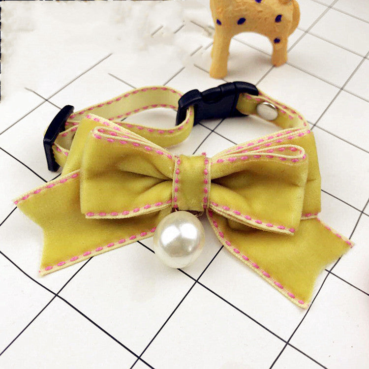 Pearl Bow Collar For Cats And Dogs