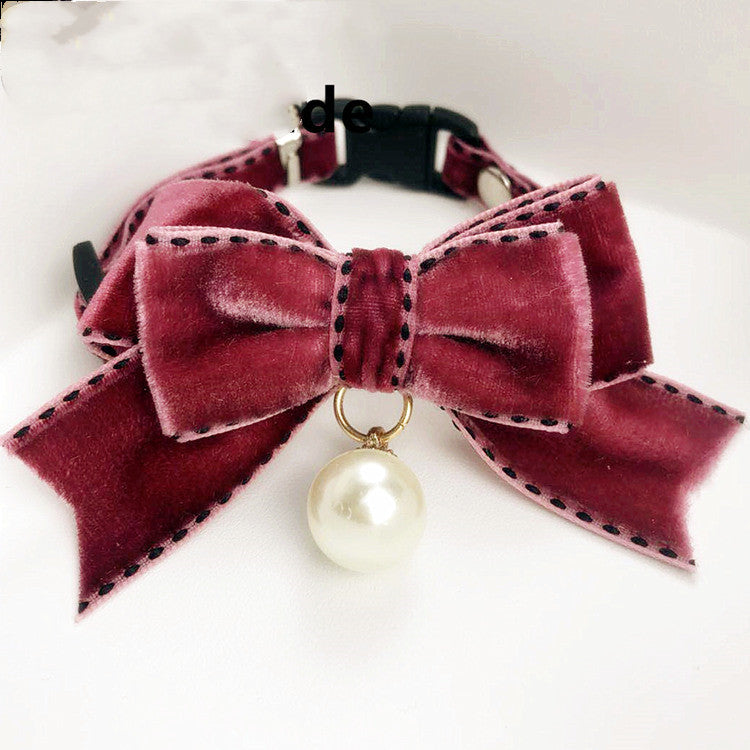 Pearl Bow Collar For Cats And Dogs