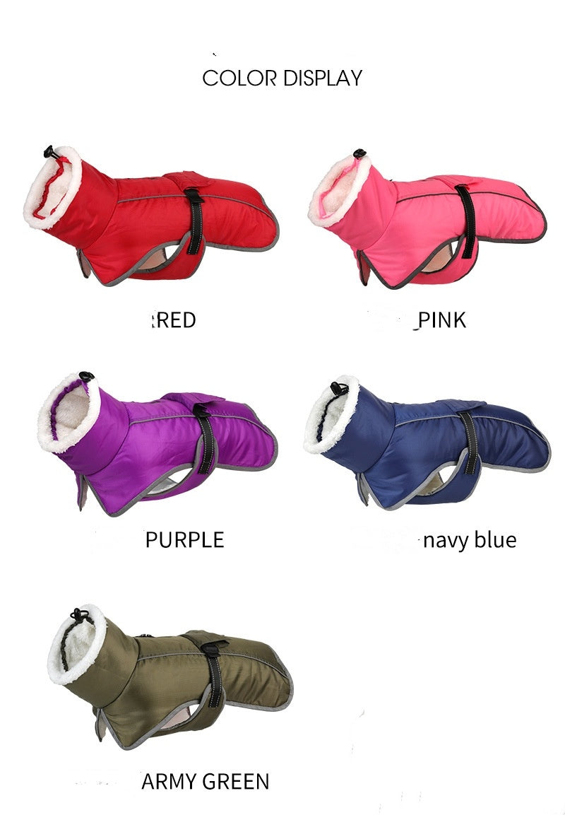 Pet Cotton-padded Coat Winter Large Dog Golden Retriever Jarre Aero Bull Corgi Puppy Clothes Warm
