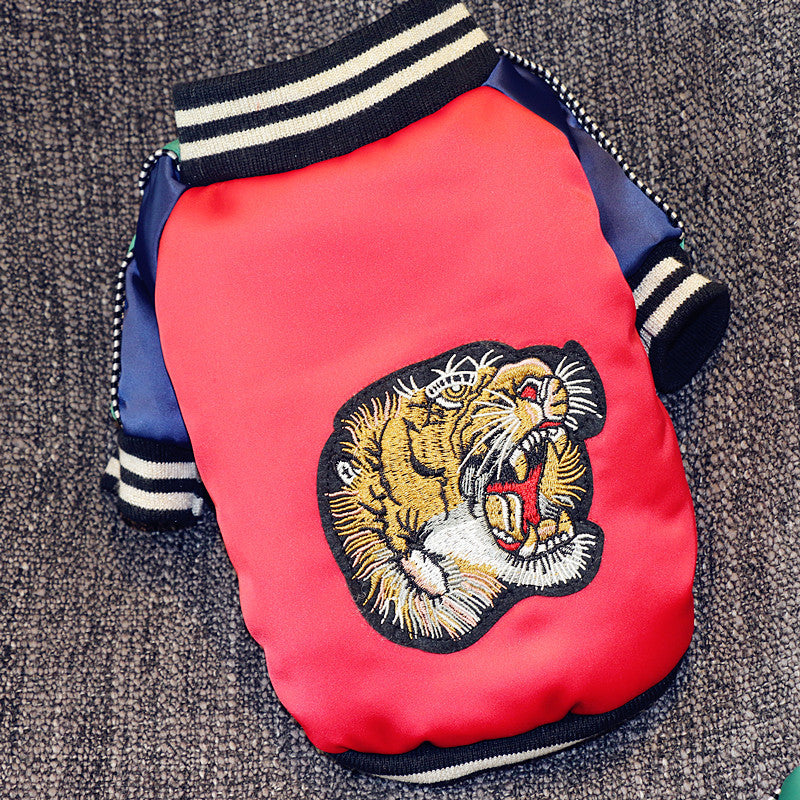 Tiger head and two legs pet clothes