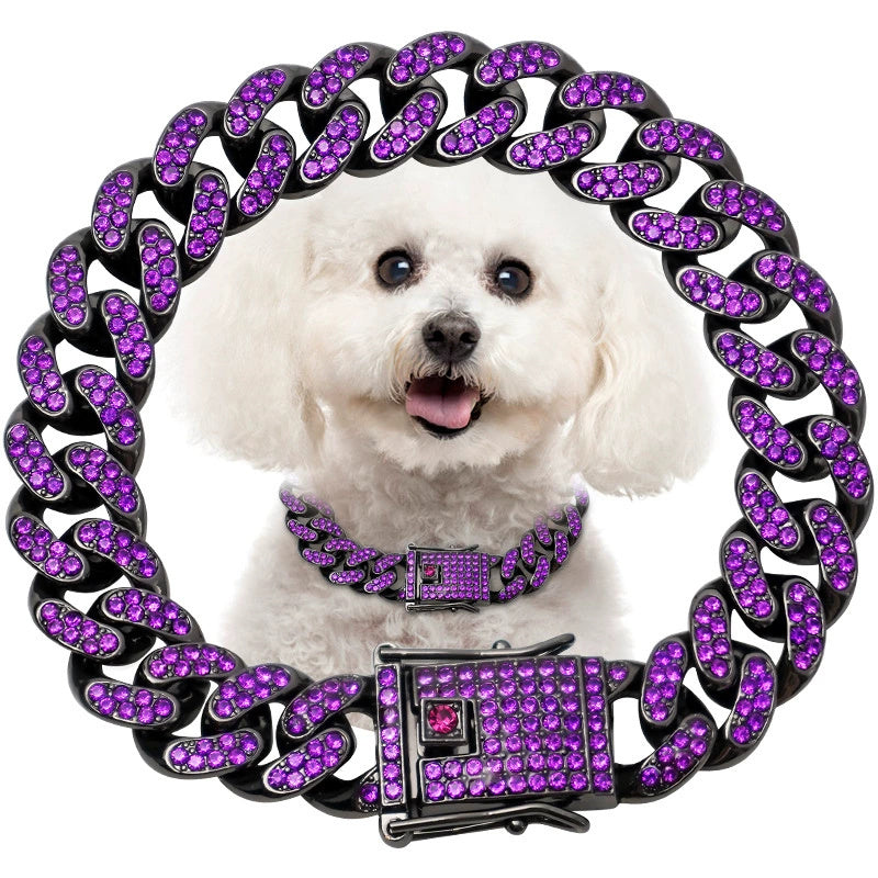 Diamond Hip Hop Dog Collar Necklace