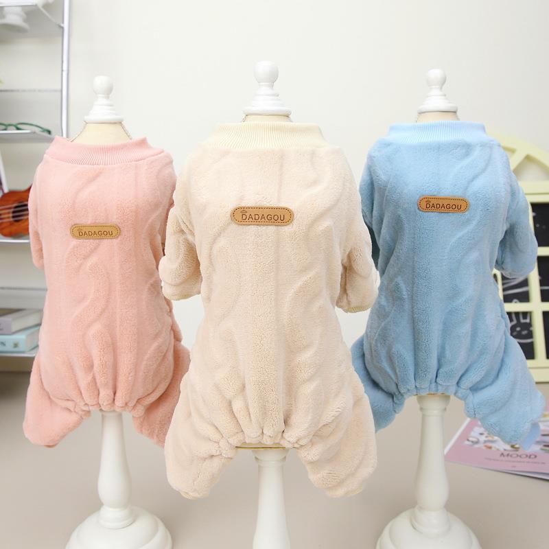 Pet Clothing Cat Dog Autumn And Winter Four-leg Cotton Jacket