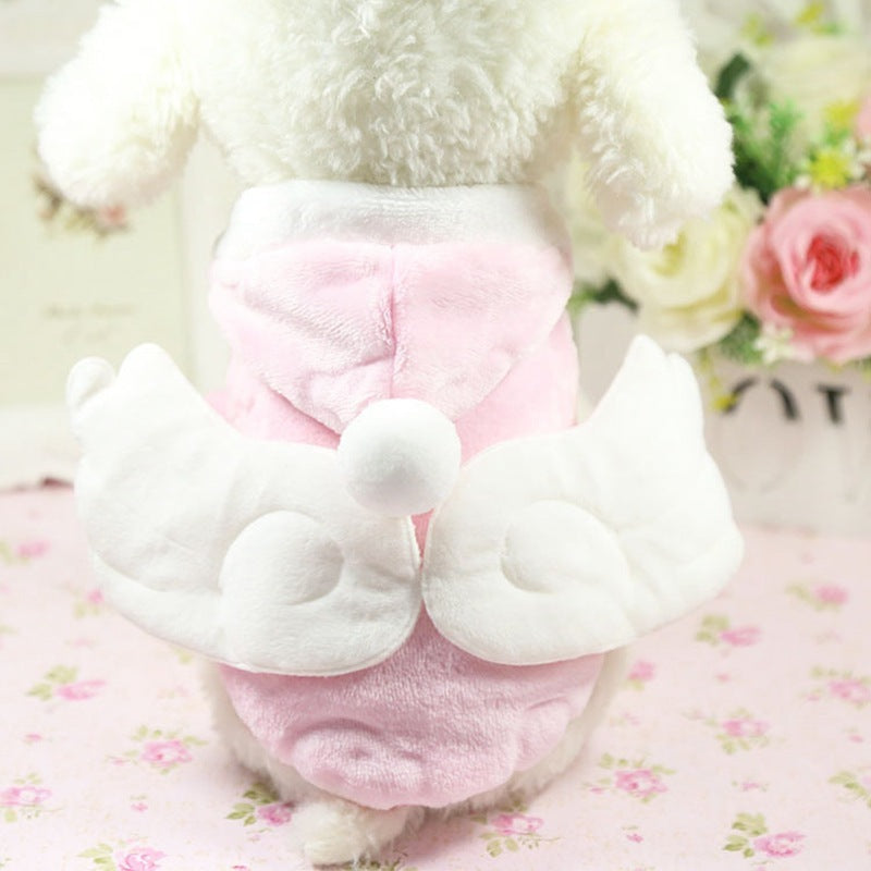 Angel wings ball ball flannel coat
