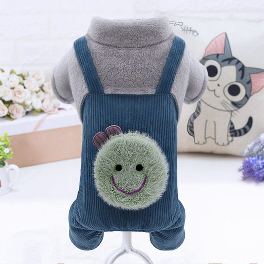 Small Dog Teddy Bichon Pomeranian Chihuahua Plush Cotton Coat