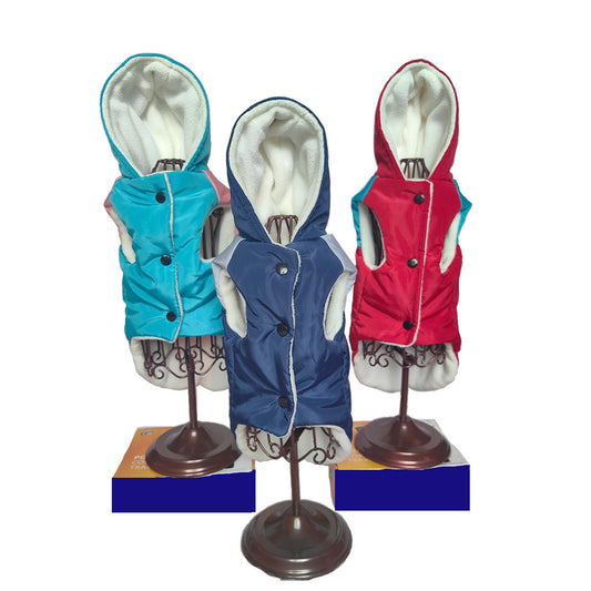 Thickened Cotton Hooded Dog Clothes Warm