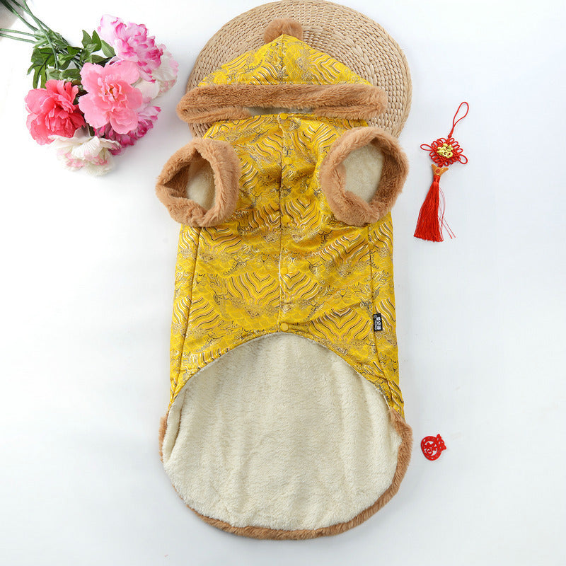 New Year's Pet Tang Suit Thick Coat For Large Dogs Chinese Style