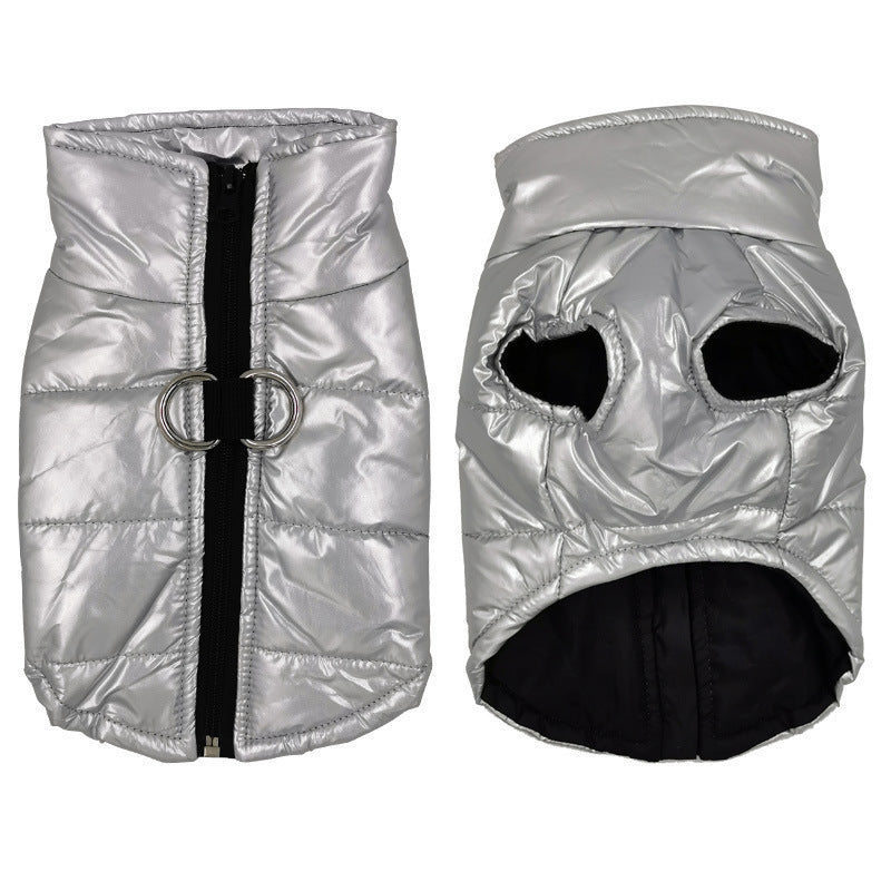 New Pet Vest Vest Glossy Dog Coat Autumn And Winter Dog Clothing Pet