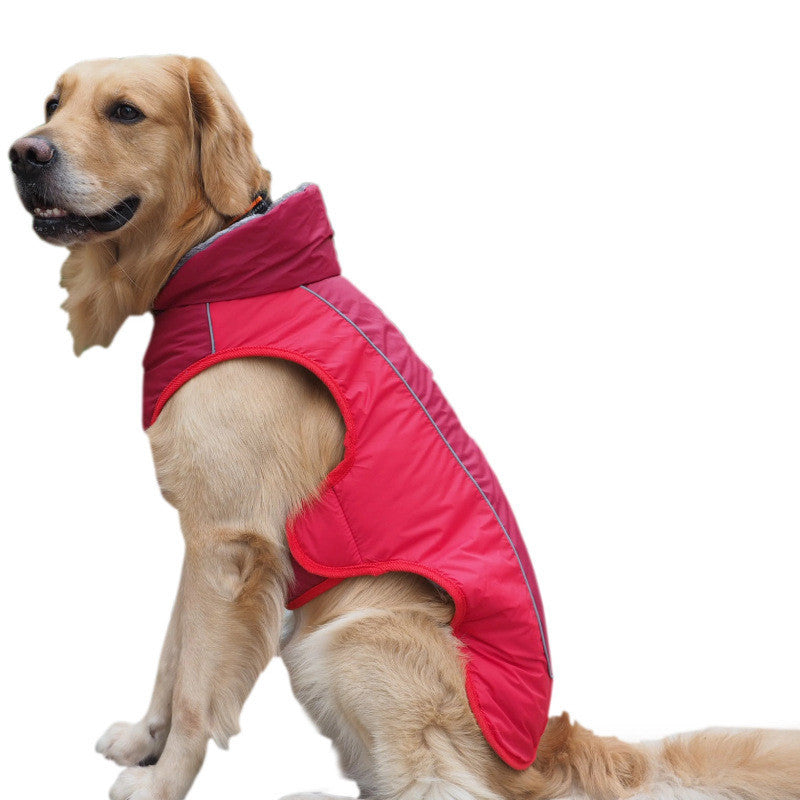 Fur Collar Pet Clothes Reflective Waterproof Dog Cotton-padded Clothes