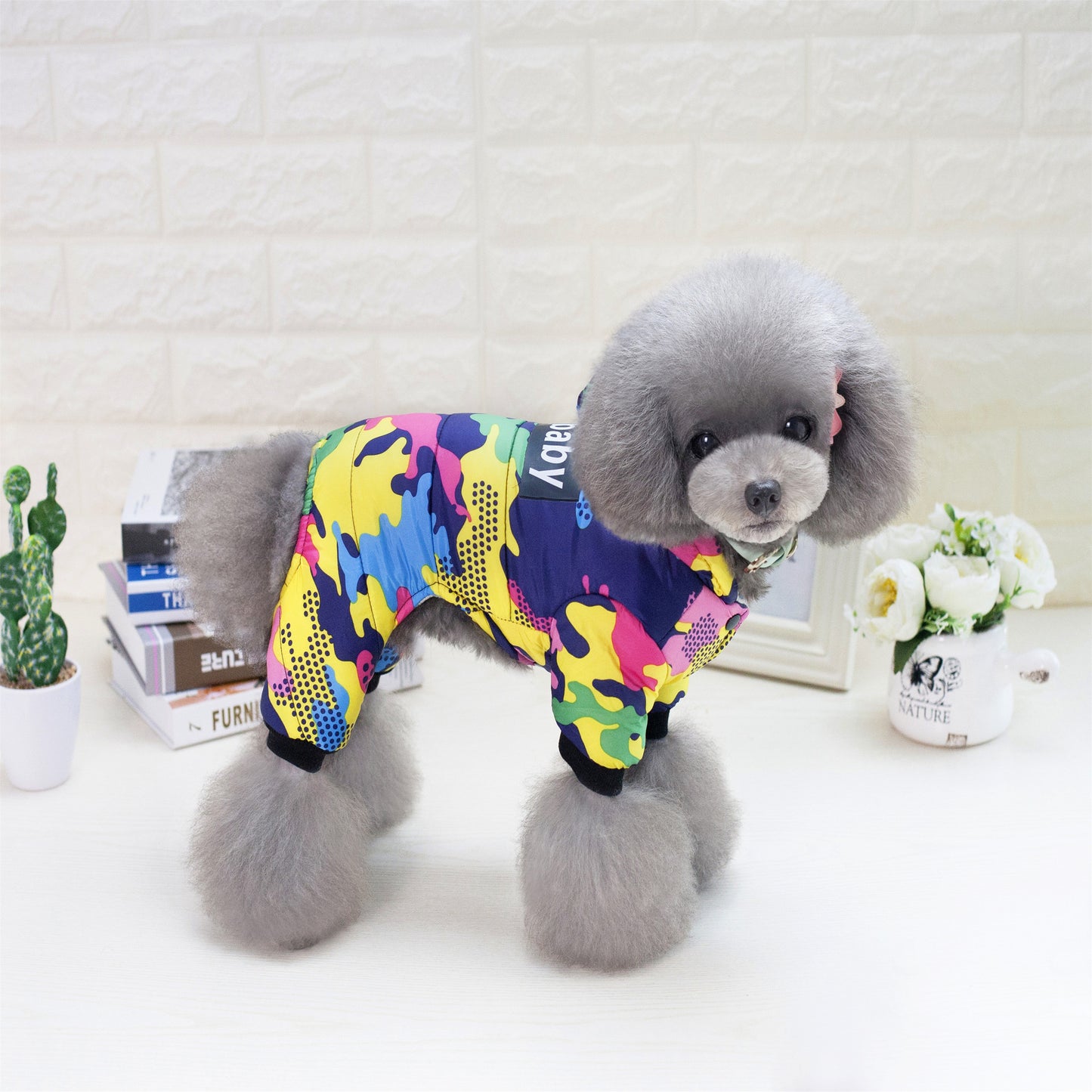 Autumn winter camouflage four legged clothes
