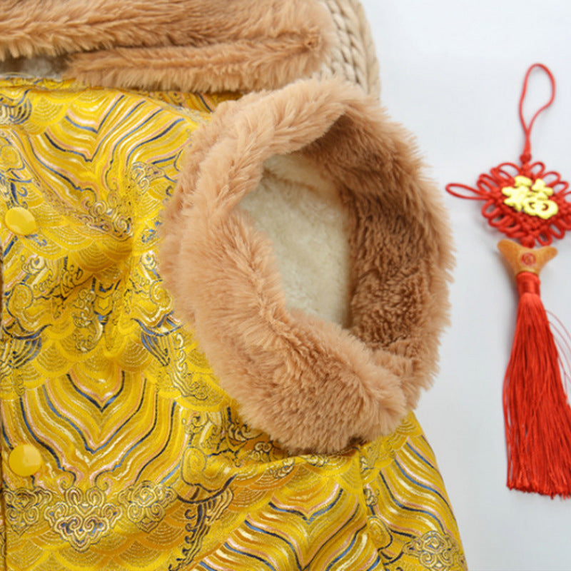 New Year's Pet Tang Suit Thick Coat For Large Dogs Chinese Style