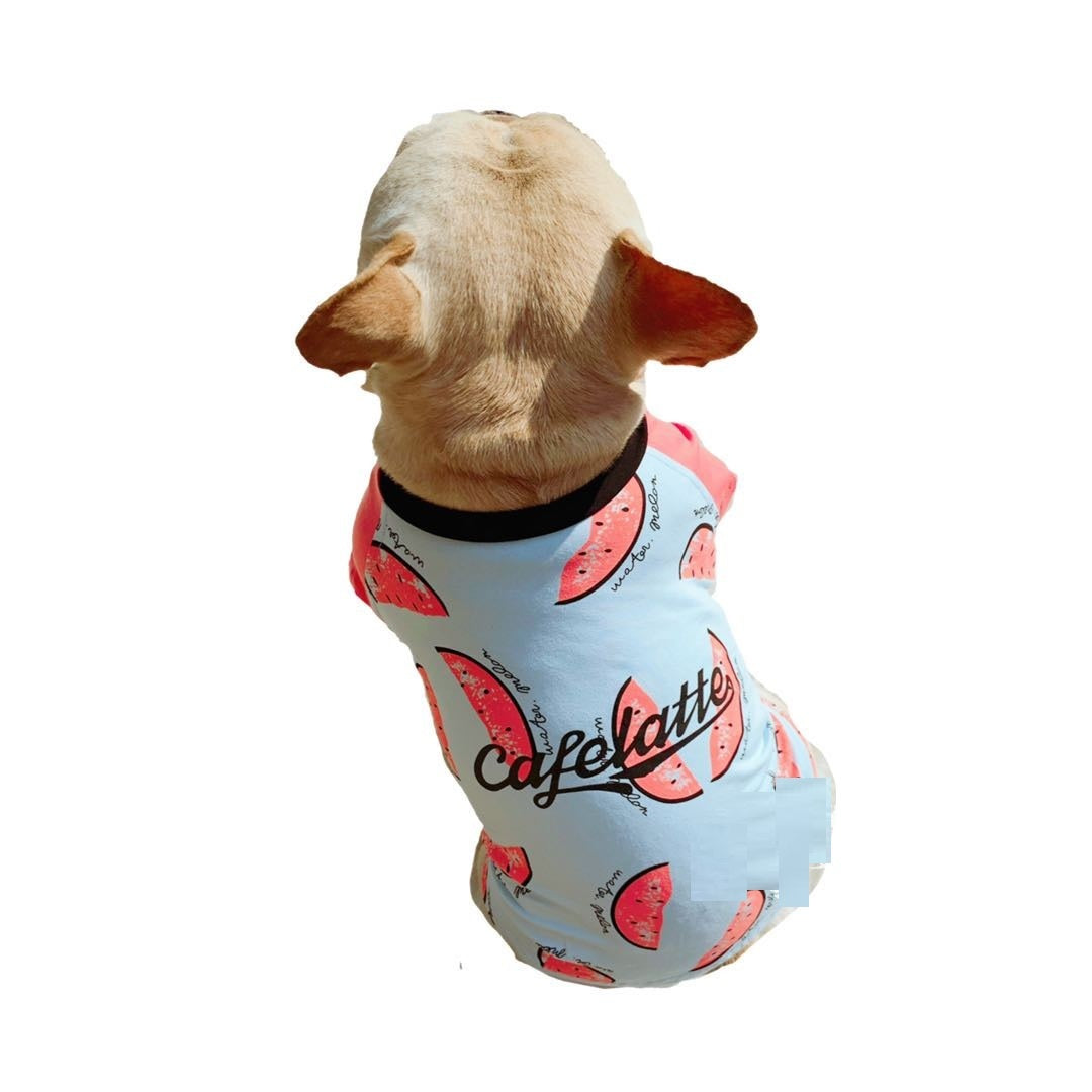 Spring And Autumn Thin Short Sleeve Dog Cotton Clothes