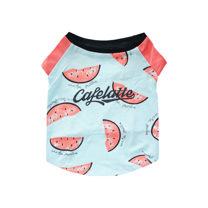 Spring And Autumn Thin Short Sleeve Dog Cotton Clothes