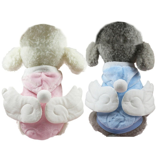 Angel wings ball ball flannel coat