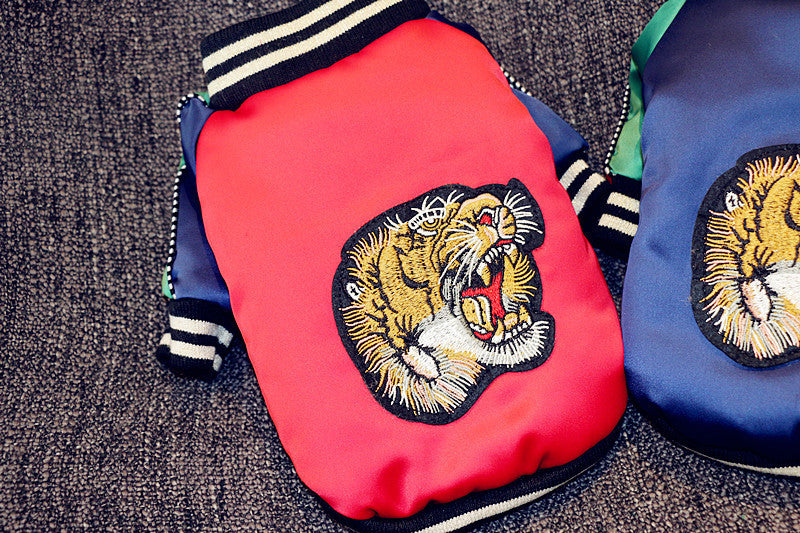 Tiger head and two legs pet clothes