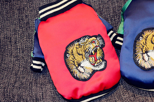 Tiger head and two legs pet clothes