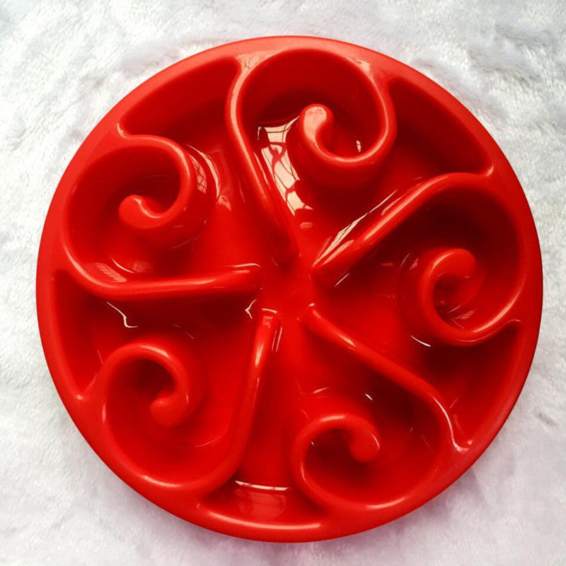 Pet Dog Slow Feeder Bowl Non Slip Anti-Gulping Slower Food Feeding Dishes Eco Dog Bowl For Large Medium Small Dogs Puppy Measured