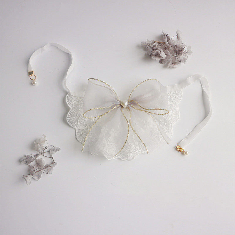 Cat Dog Lace Saliva Bow Jewelry