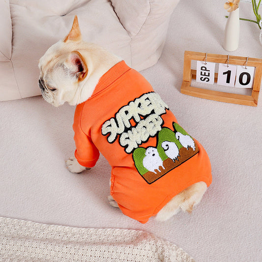Pet Dog Winter Padded Thickened Four-legged Clothes